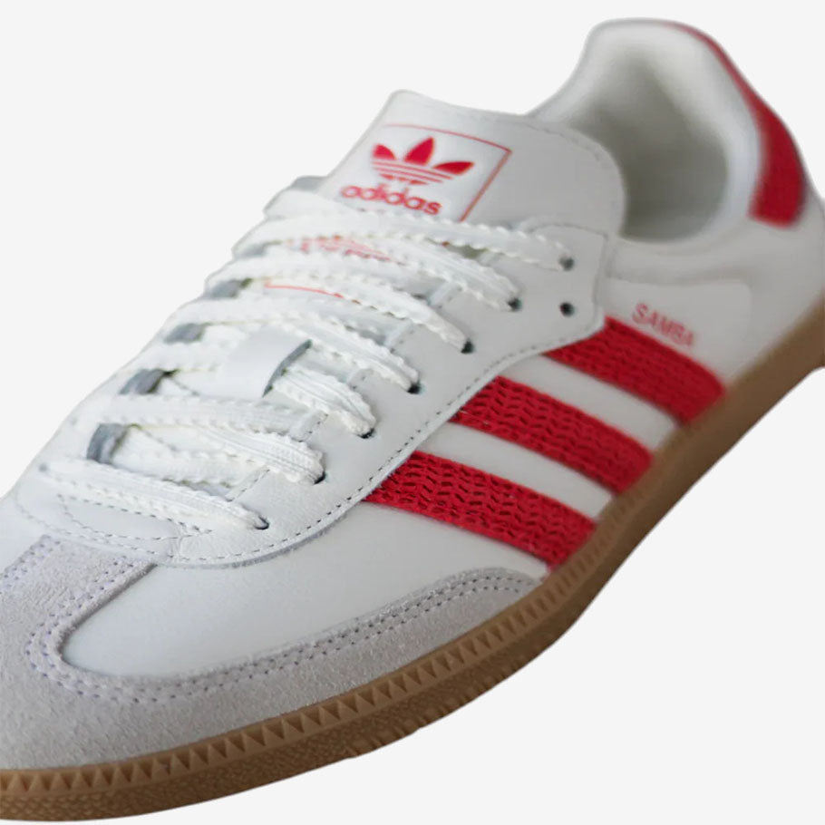 adidas Samba OG Off White Semi Lucid Red Women's Sneakers KI2704