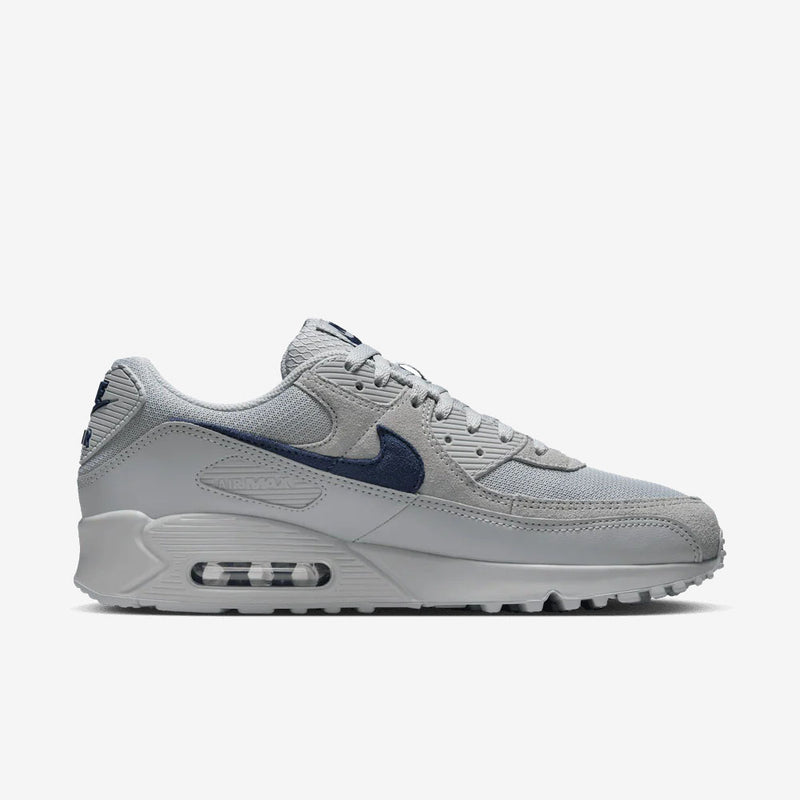 Nike Air Max 90 Wolf Grey Midnight Navy Men's Sneakers DM0029-022
