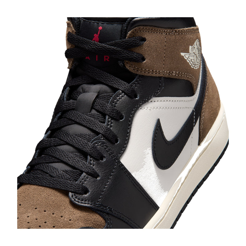 Jordan 1 Mid Black/Palomino/University Red/Phantom Men's Sneakers DQ8426-007