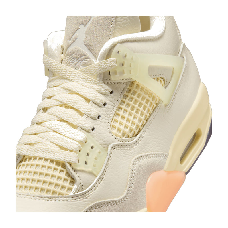 Jordan 4 Retro Coconut Milk/Muslin/Bright Mango Women's Sneakers HV0823-101