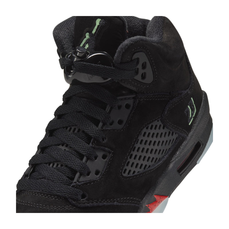 Jordan 5 Retro OG Black/Picante Red/Green Big Kids' GS Sneakers HQ7980-001