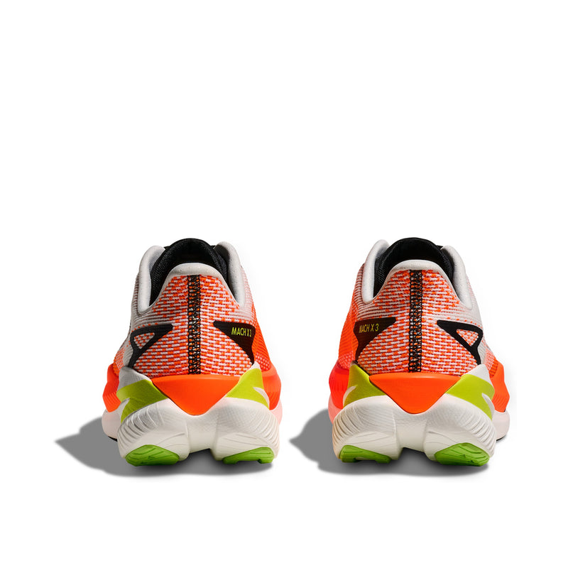 Hoka Men's Mach X 3 White Neon Tangerine 1168720-WNG