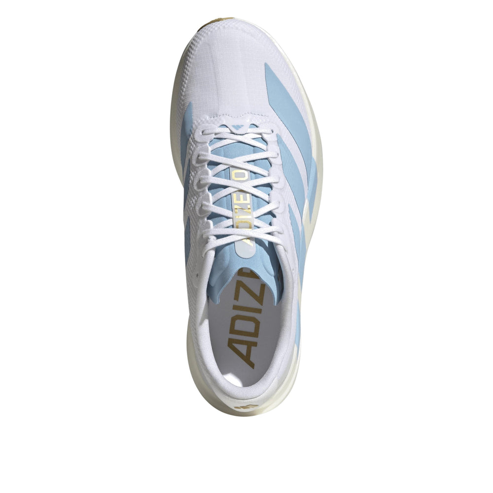 adidas Adizero Evo SL White Clear Blue Men's Running Shoes JQ4527