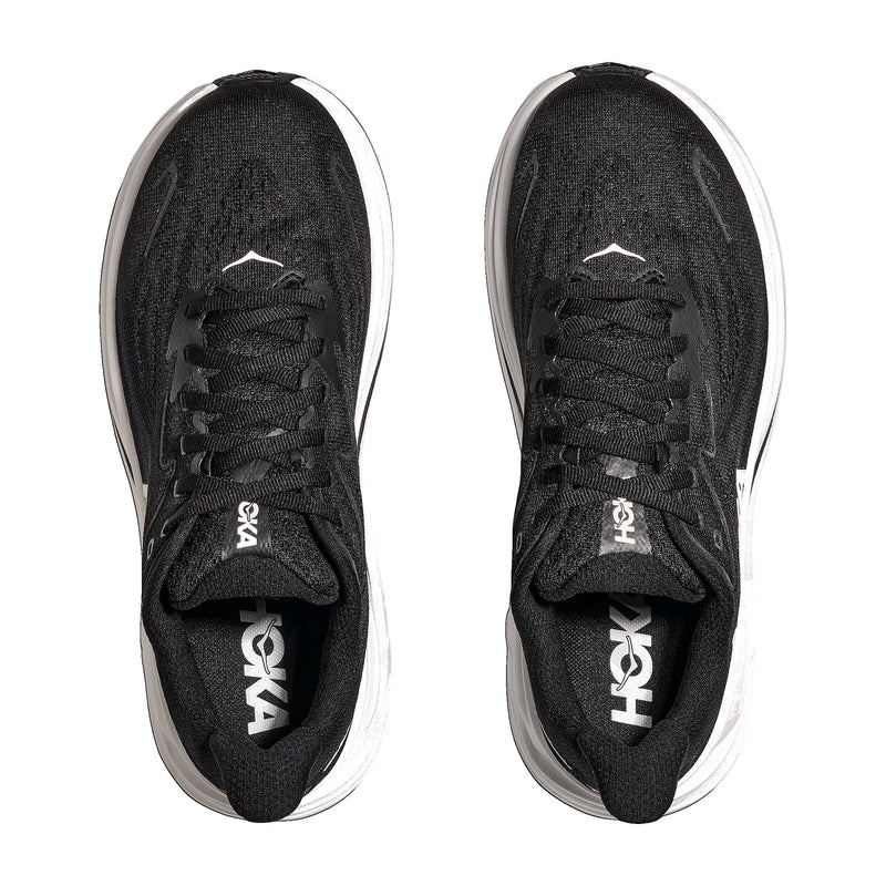 Hoka Clifton 10 Black White 2E Wide Men's Running Shoes 1162032-BWHT