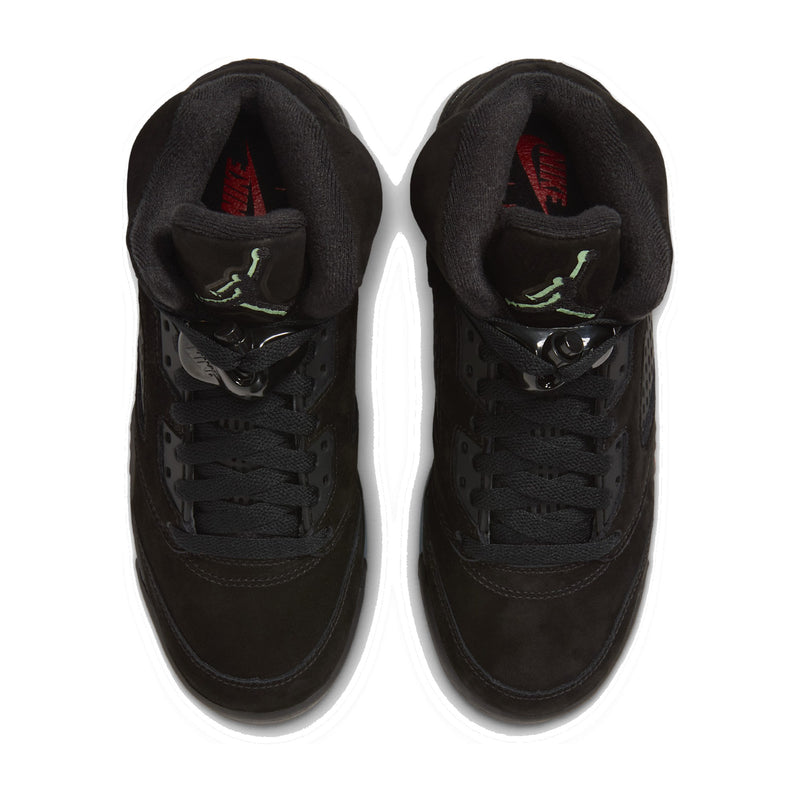Jordan 5 Retro OG Black/Picante Red/Green Big Kids' GS Sneakers HQ7980-001