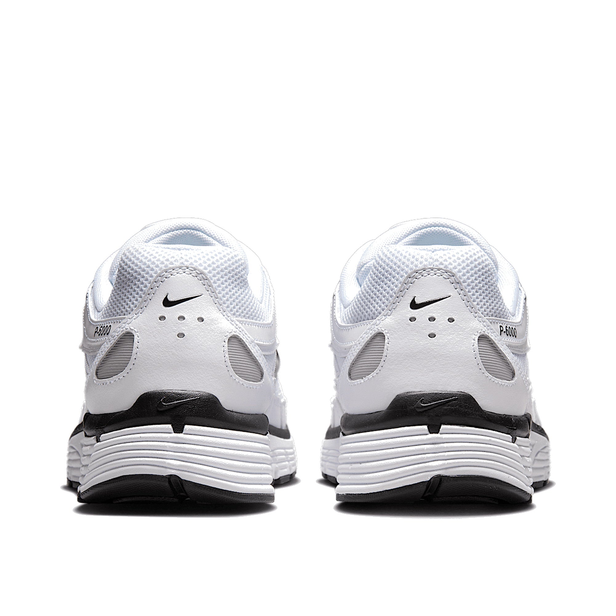Nike P-6000 Men White Metallic Silver Black — Nike F heel