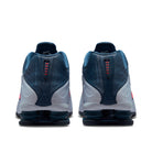 Nike Shox R4 Men Football Grey Blue Eclipse Bright Crimson — Nike F heel