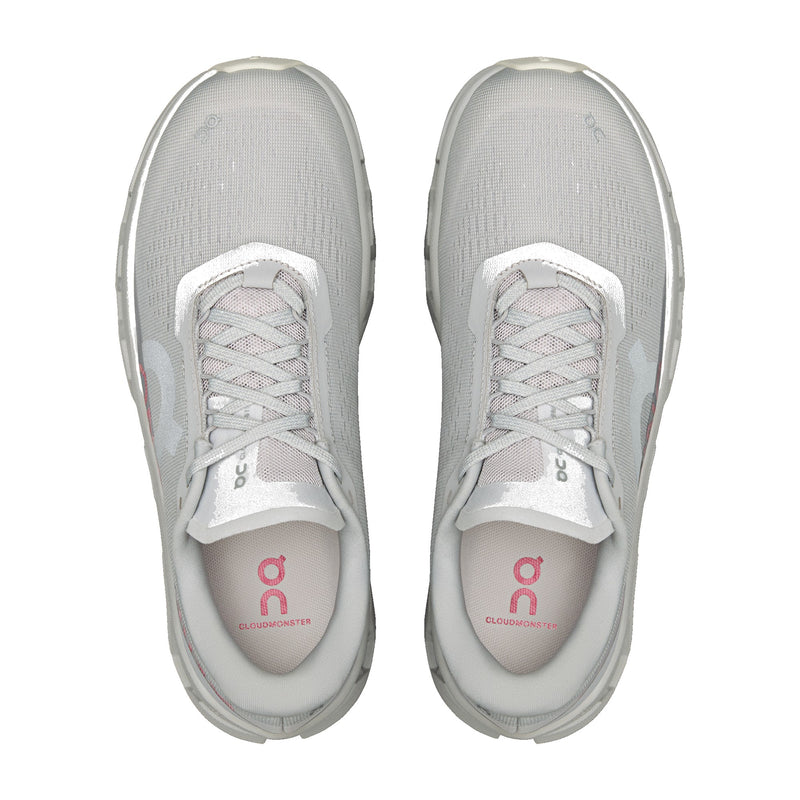 On Cloudmonster 1 Silver/Camellia Women's Running Shoes 3WF30485357