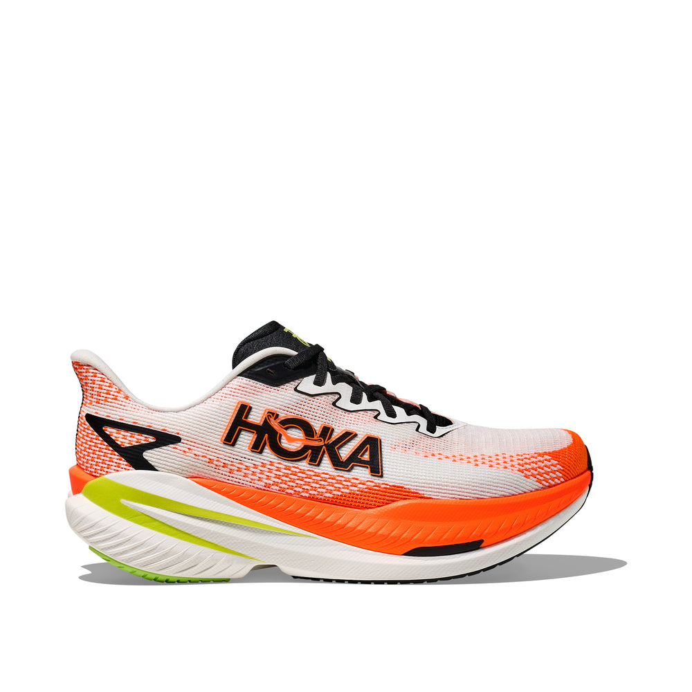Hoka Men's Mach X 3 White Neon Tangerine 1168720-WNG