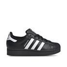 Adidas Superstar II GS Core Black Cloud White — Adidas official lateral (toe-right)