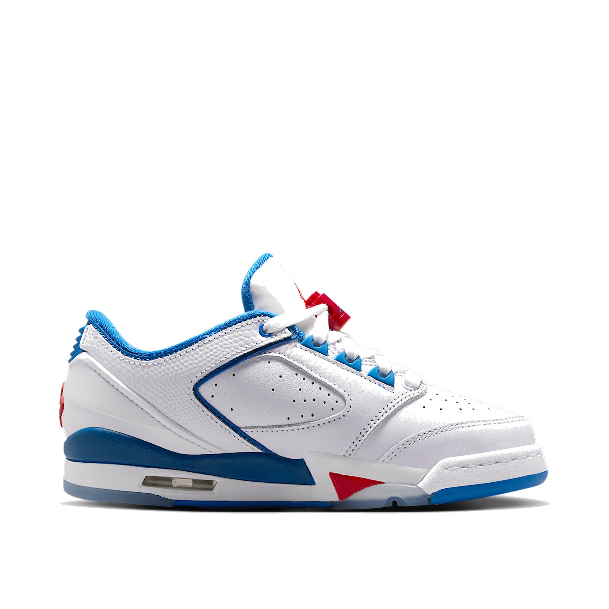 Air Jordan Sixty Plus Low GS White True Blue — Nike C official lateral (toe-right)