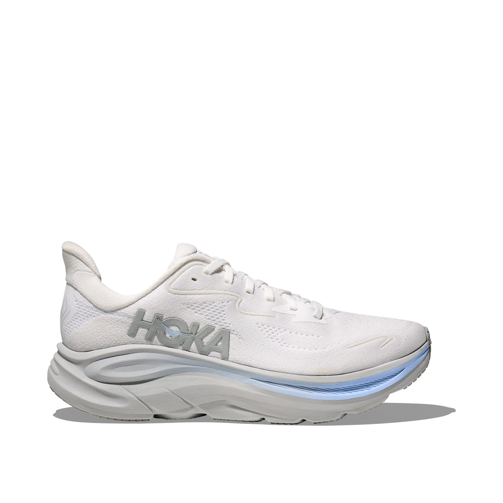 Hoka Clifton 10 White Glacier Blue Men's Running Shoes 1162030-WTGL