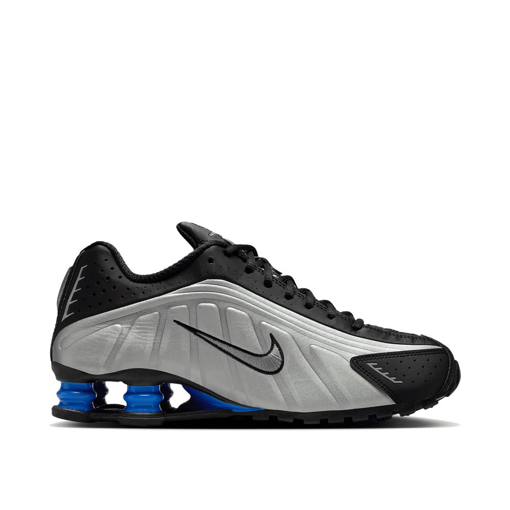 Nike Shox R4 Metallic Silver Black Racer Blue Sneakers AR3565-006