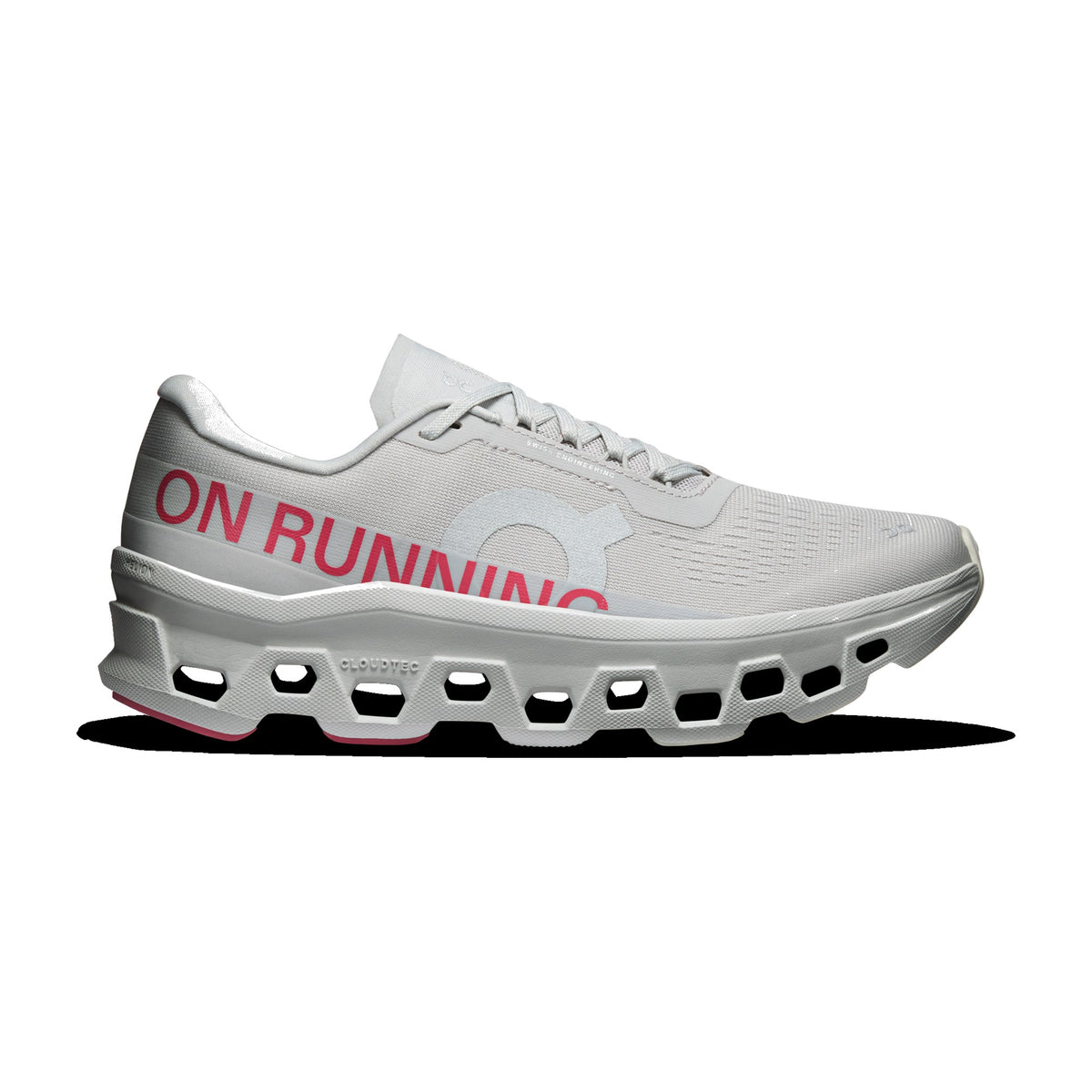 On Cloudmonster 1 Silver/Camellia Women's Running Shoes 3WF30485357