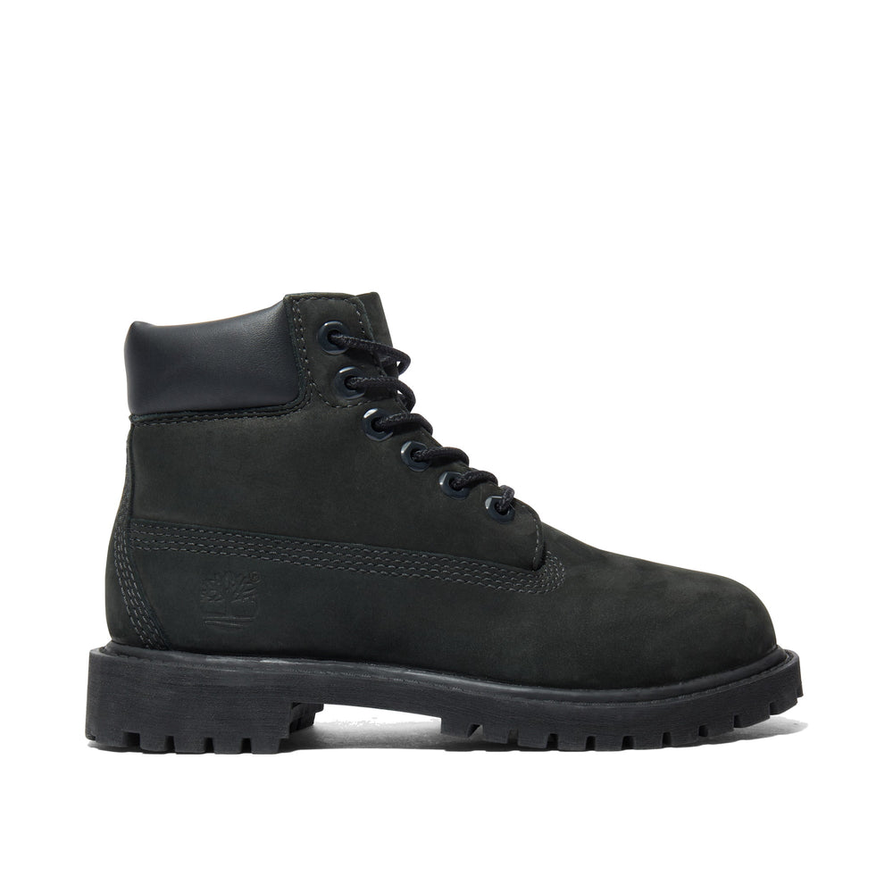 Timberland Premium 6 Inch Waterproof Boot Black Little Kids' PS TB112707-001