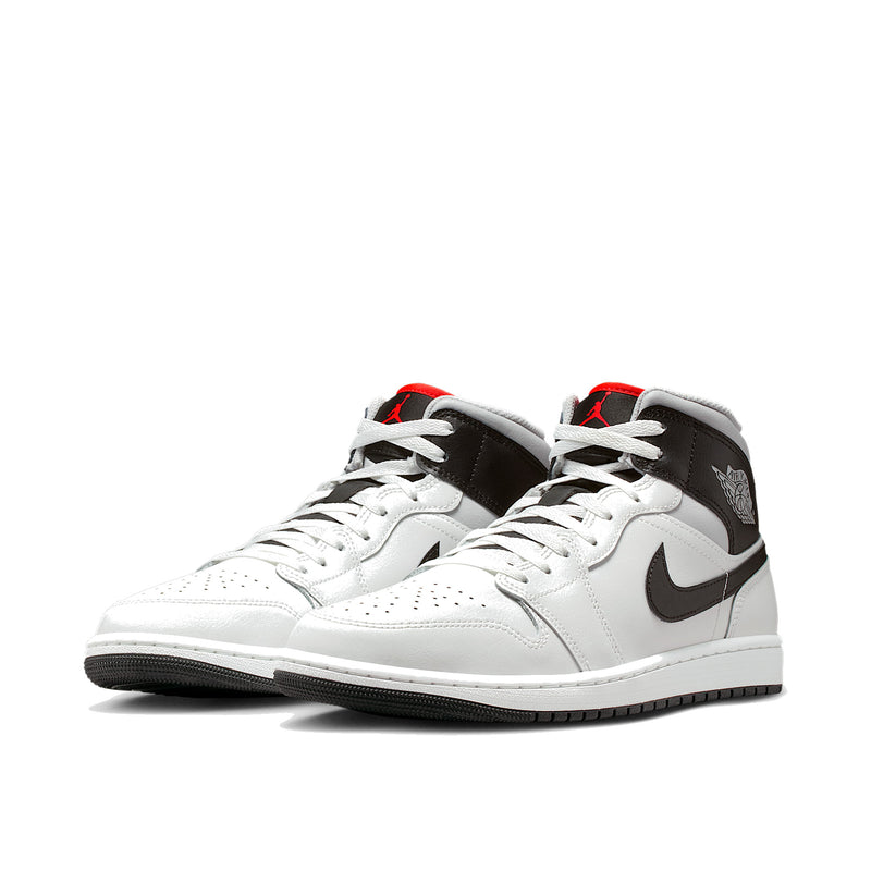 Jordan 1 Mid White Neutral Grey Infrared Men's Sneakers DQ8426-109