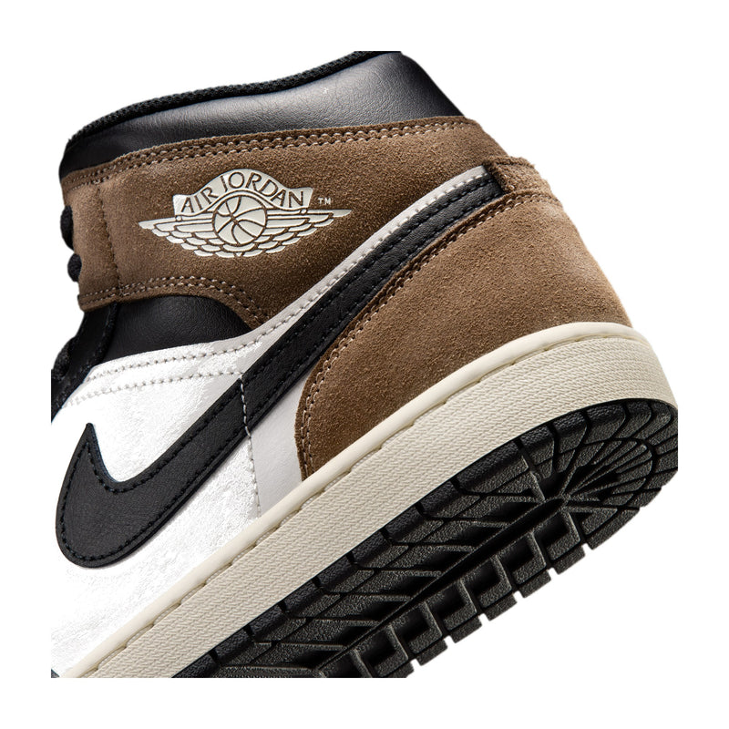 Jordan 1 Mid Black/Palomino/University Red/Phantom Men's Sneakers DQ8426-007