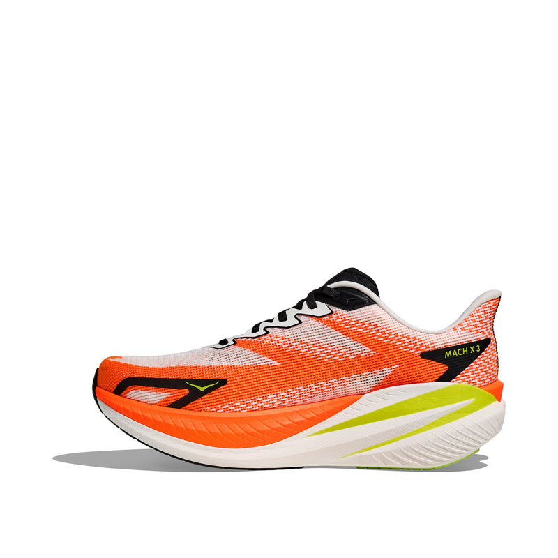 Hoka Men's Mach X 3 White Neon Tangerine 1168720-WNG