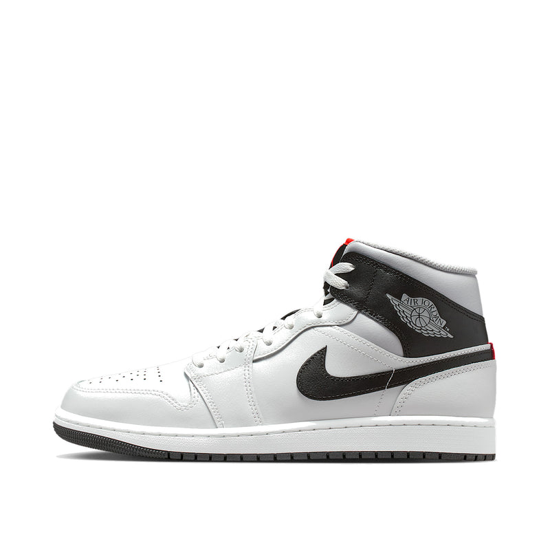 Jordan 1 Mid White Neutral Grey Infrared Men's Sneakers DQ8426-109