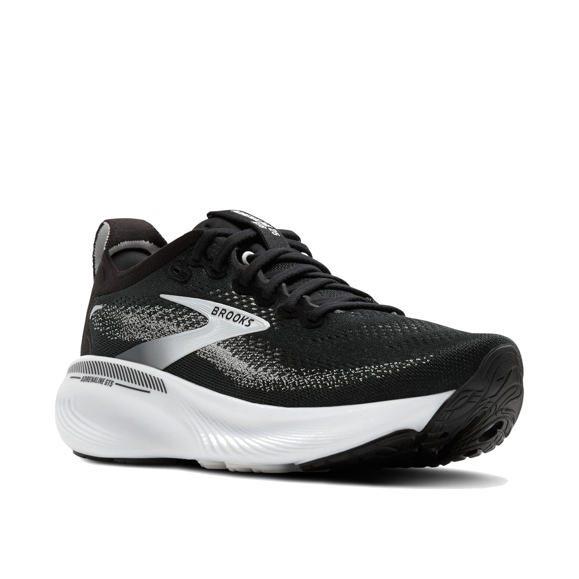 Brooks Adrenaline GTS 25 Women Black Grey White WIDE — a