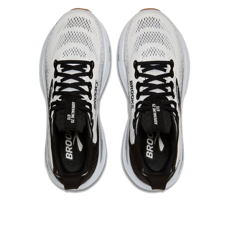 Brooks Adrenaline GTS 25 White Black White Wide Men's 110454-2E-189