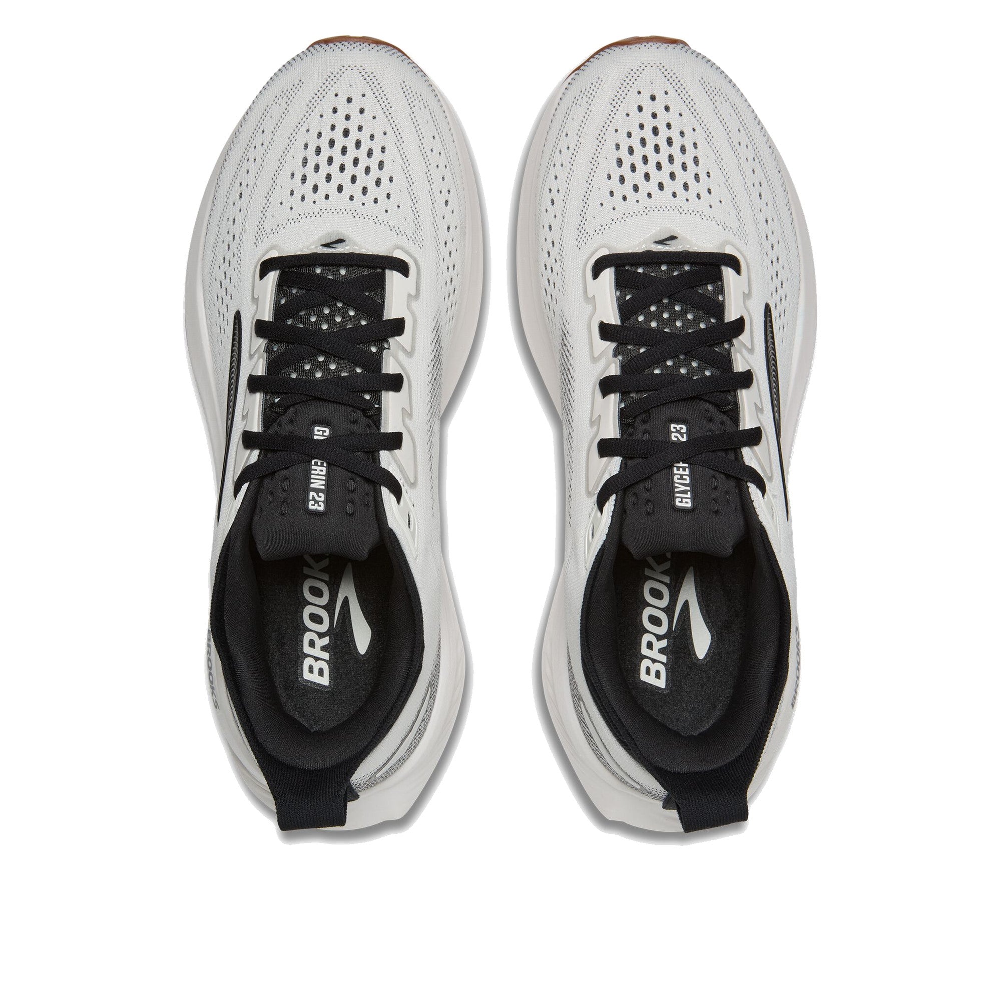 Brooks Running Men's Glycerin 23 White Black Gum — o