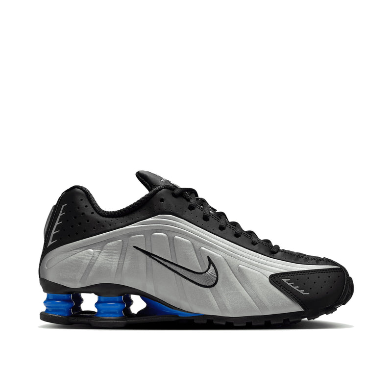 Nike Shox R4 Metallic Silver Black Racer Blue Sneakers AR3565-006