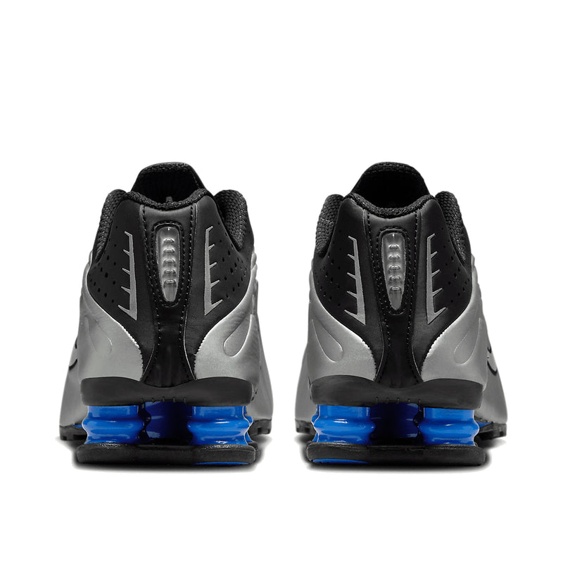 Nike Shox R4 Metallic Silver Black Racer Blue Sneakers AR3565-006