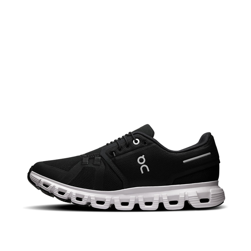 On Cloud 6 Black White Wide Women's Running Shoes 3WG10360299
