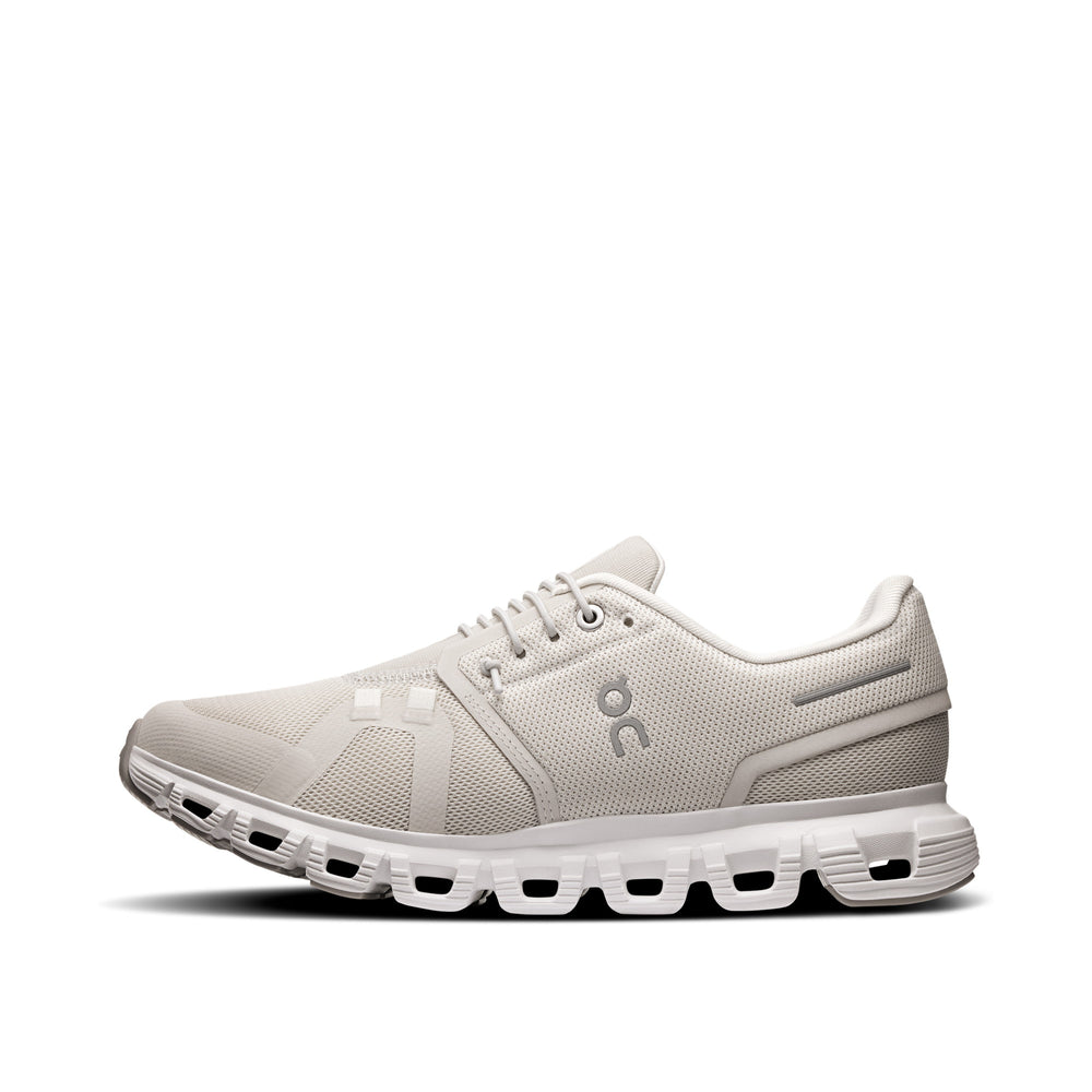 On Cloud 6 Pearl White Wide Women's Running Shoes 3WG10360755
