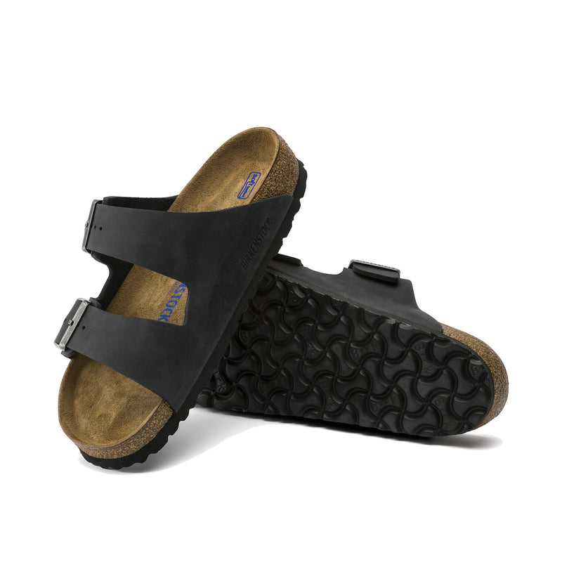 Birkenstock Arizona Soft Footbed Oiled Leather Black Sandals 0752481