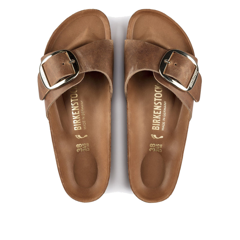 Birkenstock Madrid Big Buickle Oiled Leather Cognac 1006525