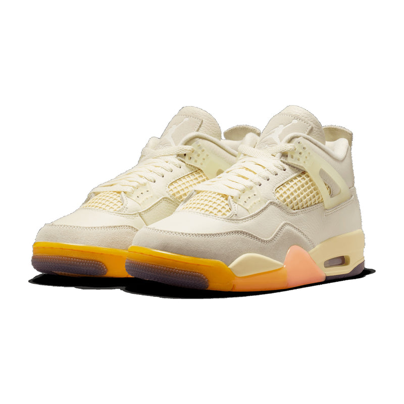 Jordan 4 Retro Coconut Milk/Muslin/Bright Mango Women's Sneakers HV0823-101