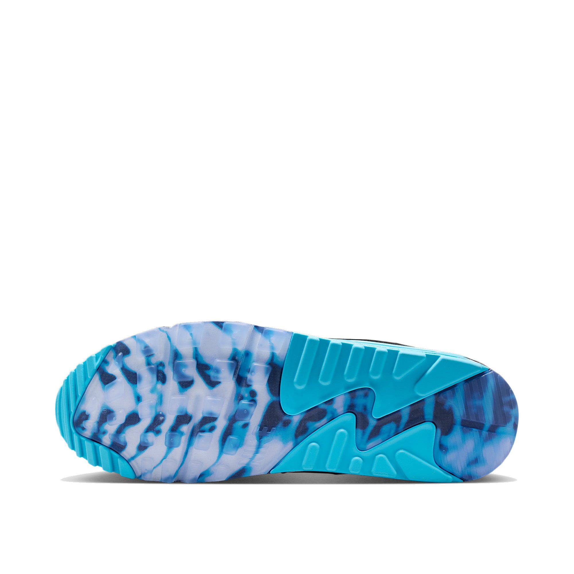 Nike Air Max 90 Premium Men Black Gamma Blue Ice Chrome — Nike B sole
