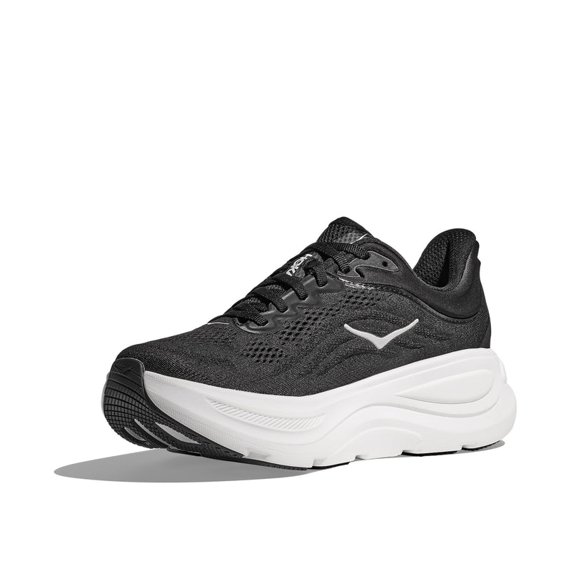 Hoka Bondi 9 Black White Wide Men's Running Shoes 1162013-BWHT