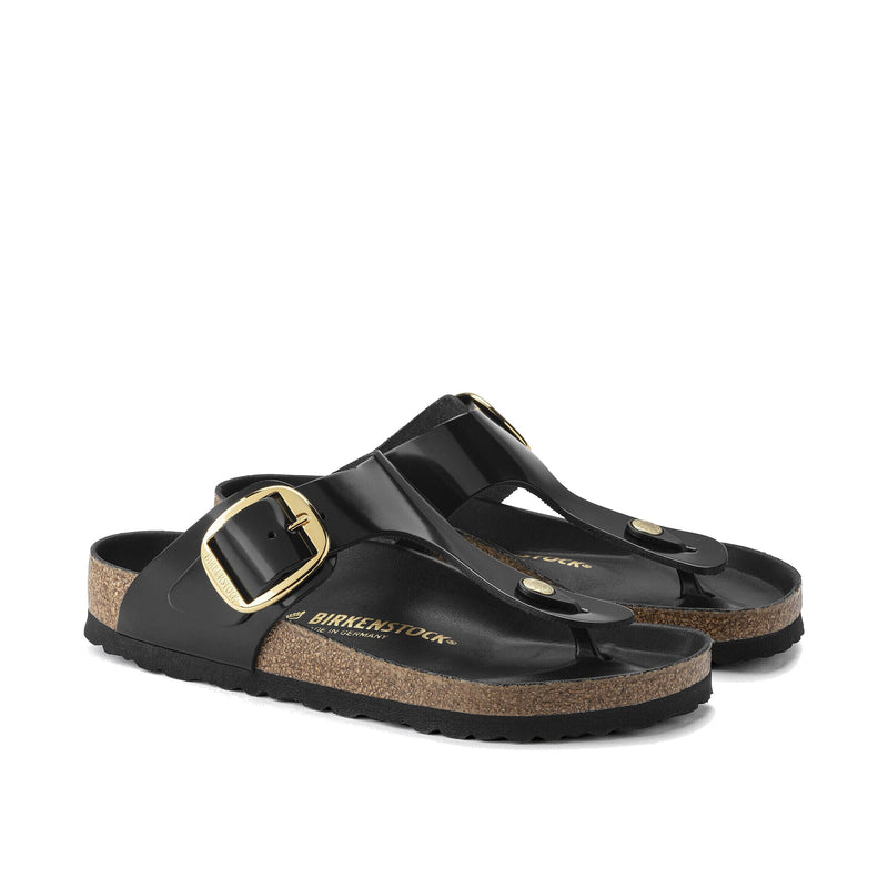 Birkenstock Gizeh Big Buckle High Shine Black - (Unisex & Standard Width) 1021467