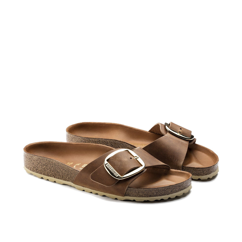 Birkenstock Madrid Big Buickle Oiled Leather Cognac 1006525
