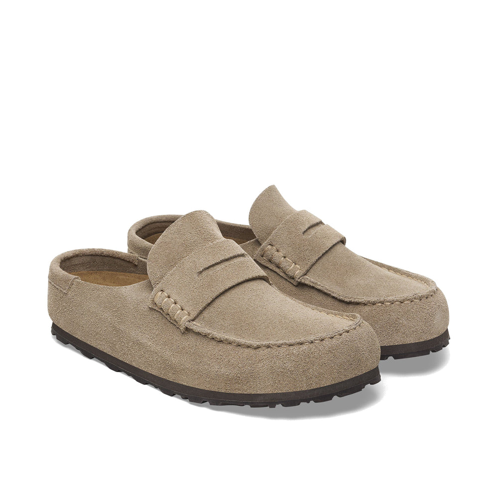Birkenstock Naples Wrapped Suede Leather Taupe 1029710