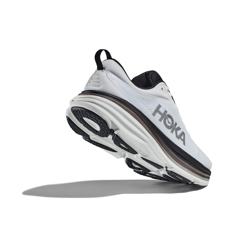 Hoka Bondi 8 White Black Men's Running Shoes 1123202-WBLC
