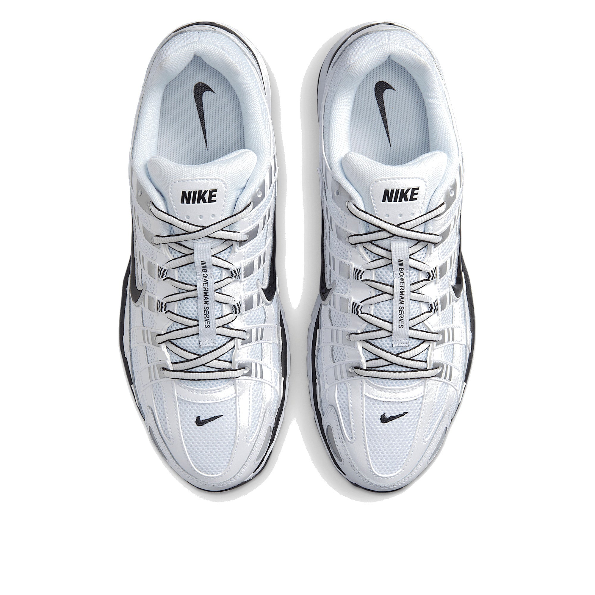 Nike P-6000 Men White Metallic Silver Black — Nike D top