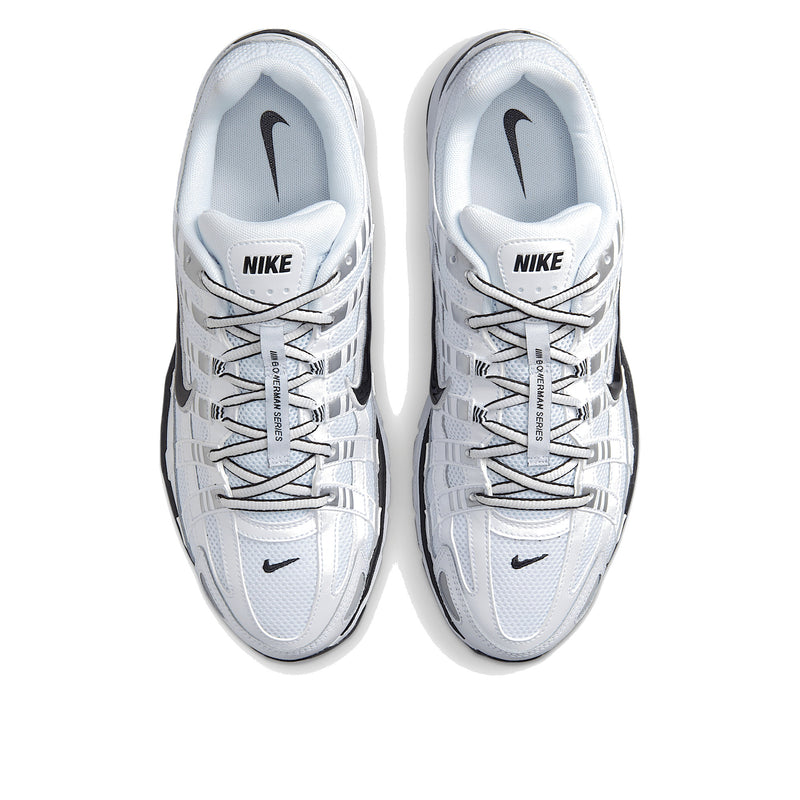 Nike P-6000 White Metallic Silver Black Men's Sneakers CD6404-107