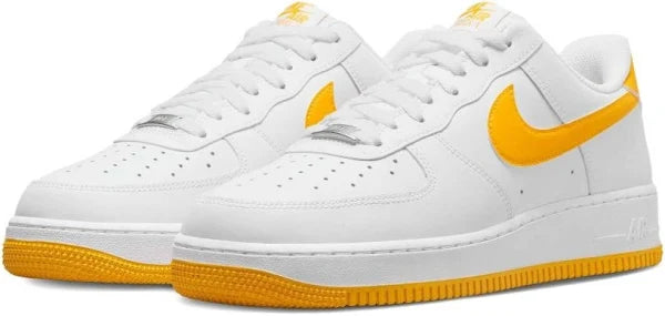 Nike Air Force 1 Low Retro QS White University Gold Sneakers FD039-100
