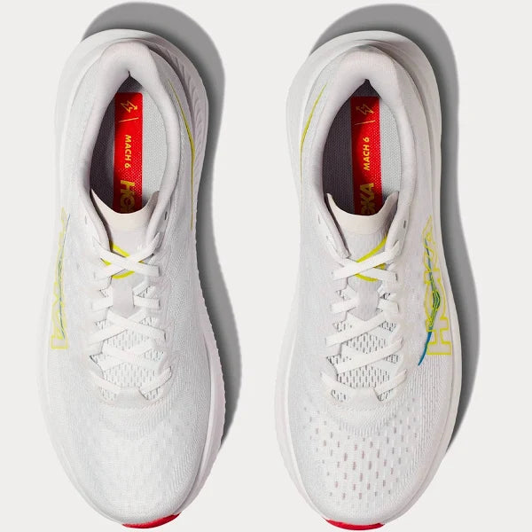 Hoka Mach 6 White Nimbus Cloud Men's Running Shoes